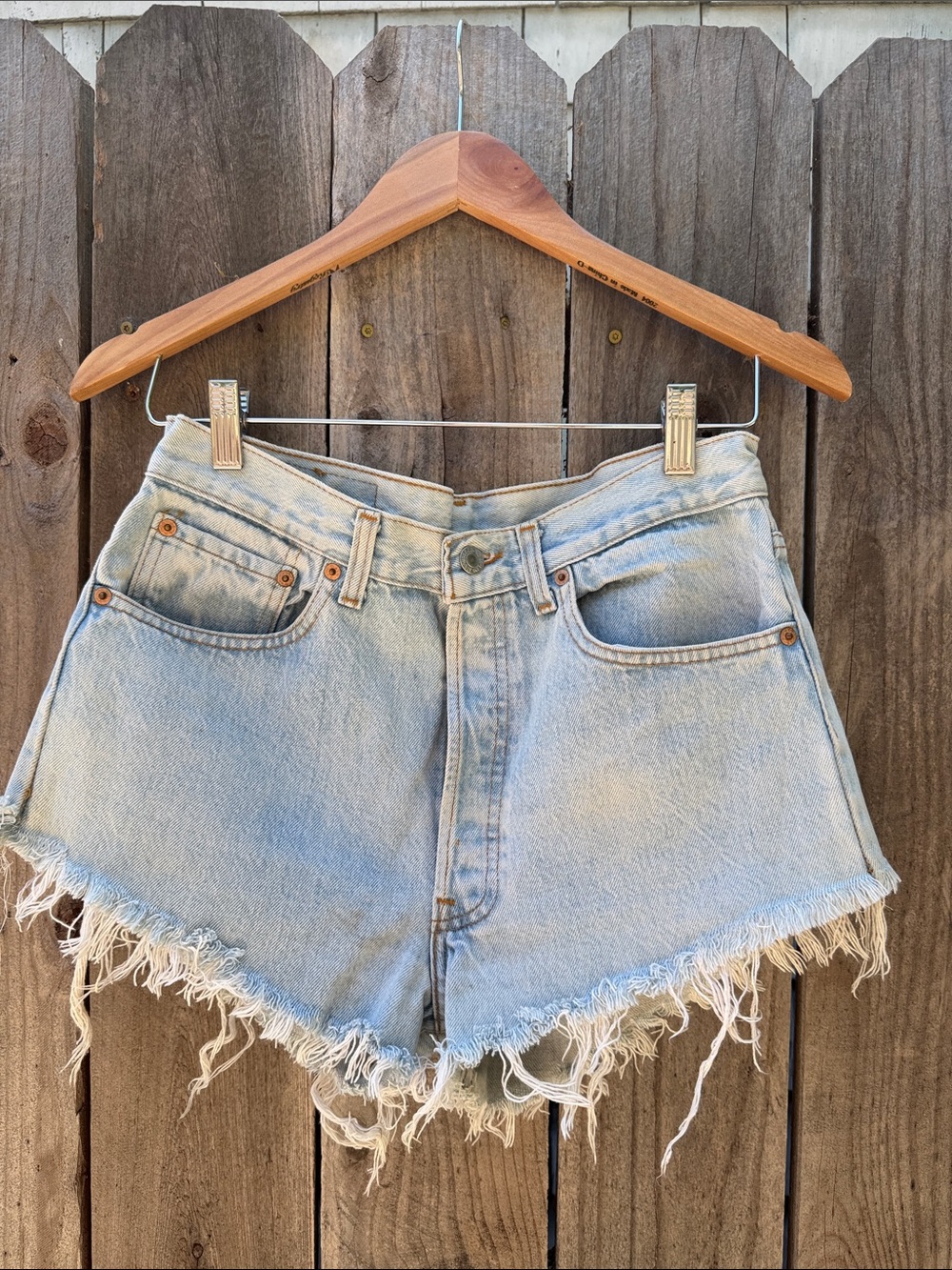 Levi 501  Light Blue Denim Cutoff Shorts